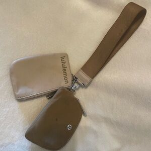 Lululemon Tan Wristlet Clutch